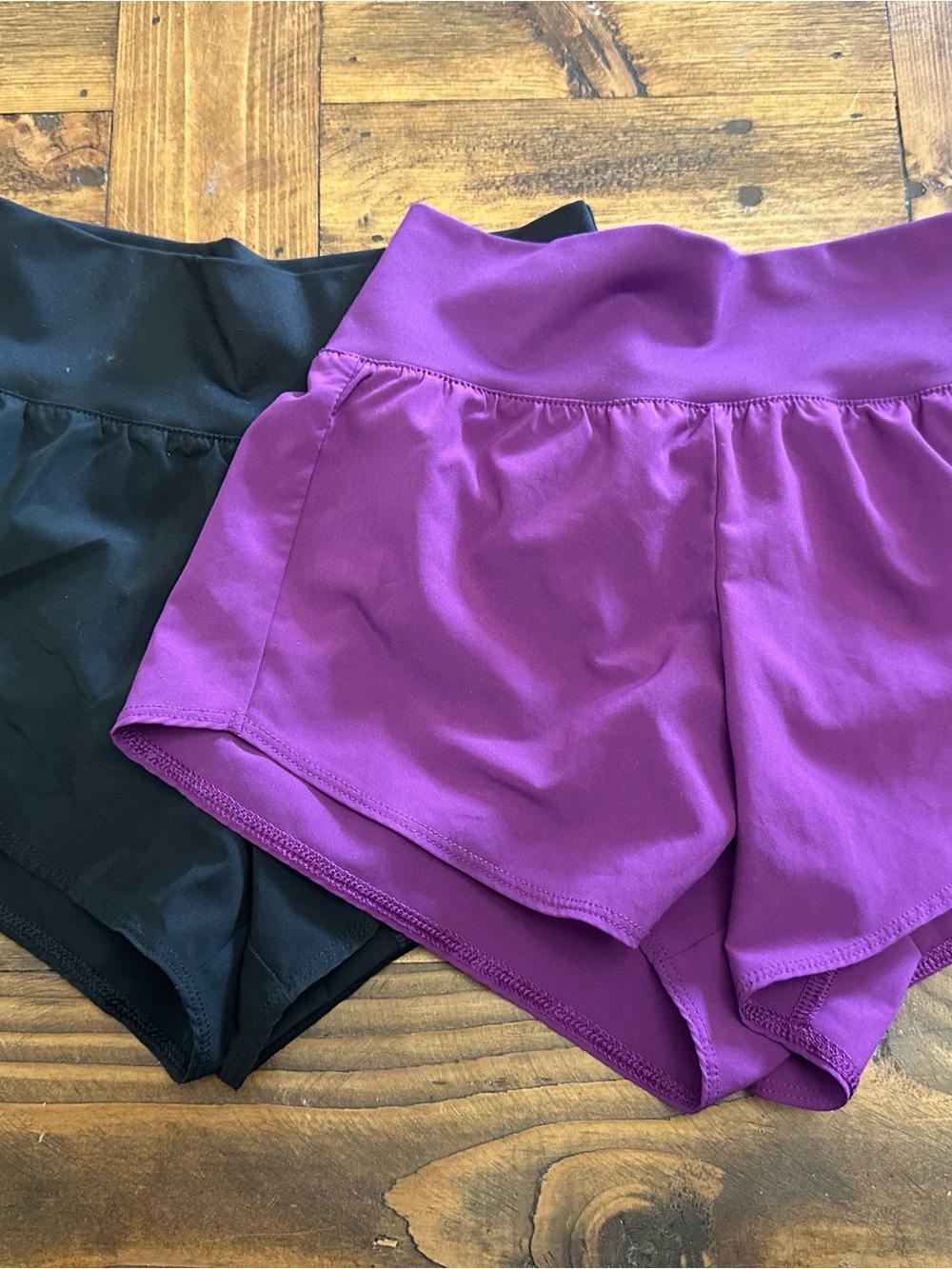 DSG Kids Active Shorts in Black and Purple- XS 6-7